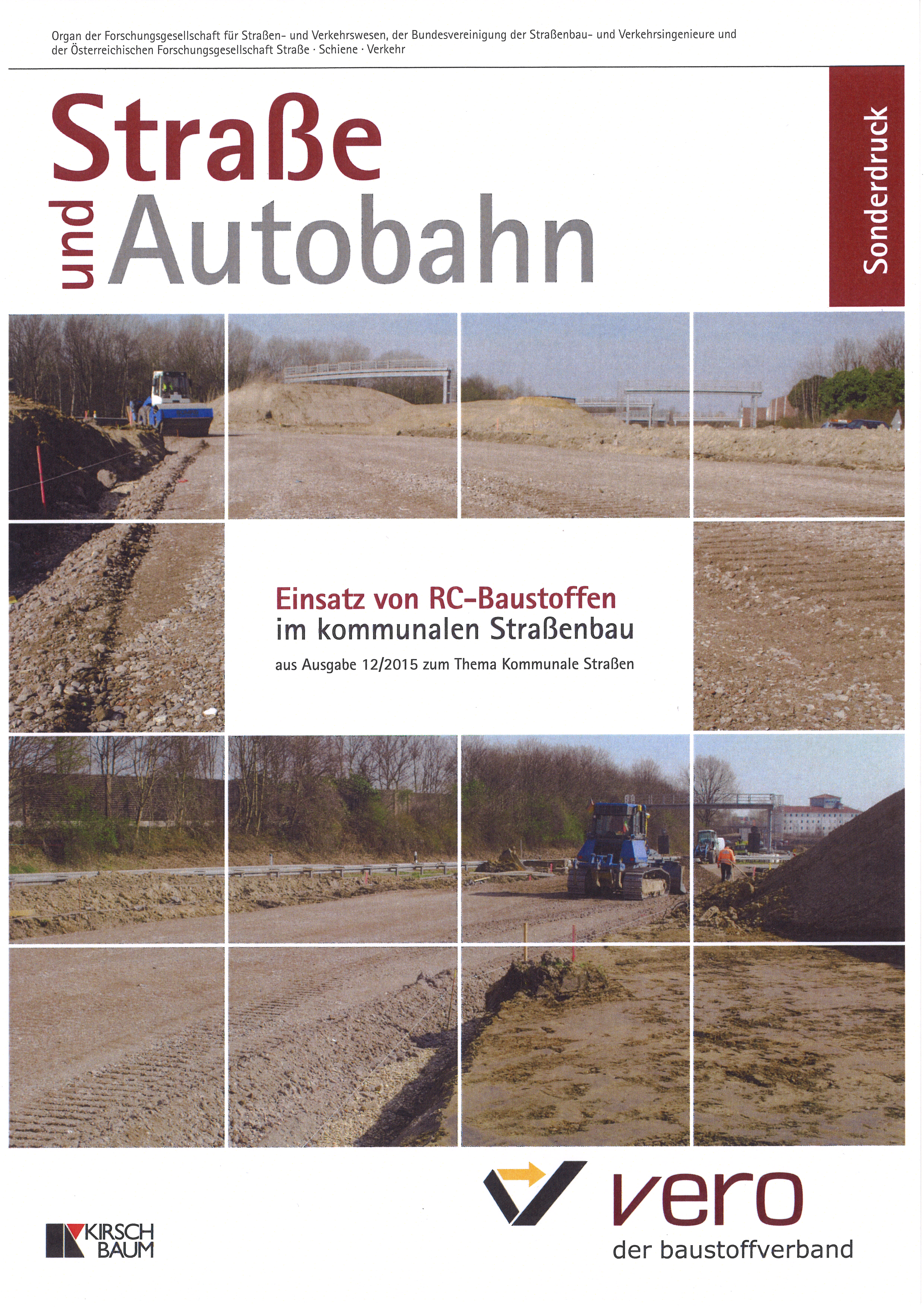 Sonderdruck – Straße und Autobahn „Einsatz von RC-Baustoffen im kommunalen Straßenbau“