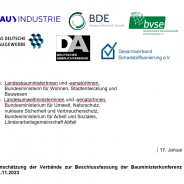 Bau- und Recyclingverbände fordern Klarstellung von Bauministerkonferenz zur Novelle der Gefahrstoffverordnung